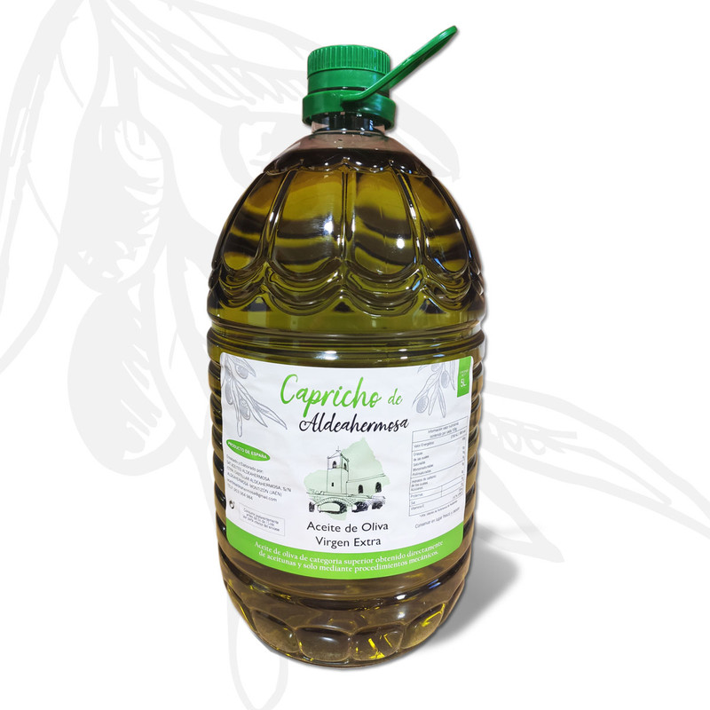 Aceite de Oliva Virgen Extra Recolección Temprana Botella Pet de 5 litros (Caja de 3 botellas)